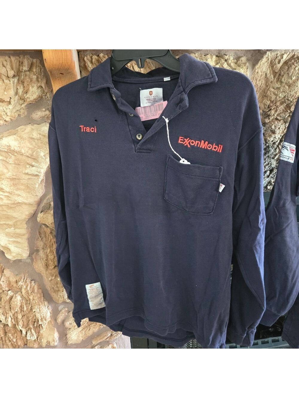 FRC ExxonMobil Navy Long Sleeve Polo Shirt